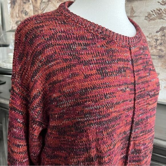 RELATIVITY Burgundy Stretchy Long Sleeve Sweater size XL - Picture 4 of 10
